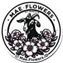 Mae Flowers logo — a goat encircled by flowers